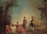 Jean-Antoine Watteau An Embarrassing Proposal china oil painting reproduction